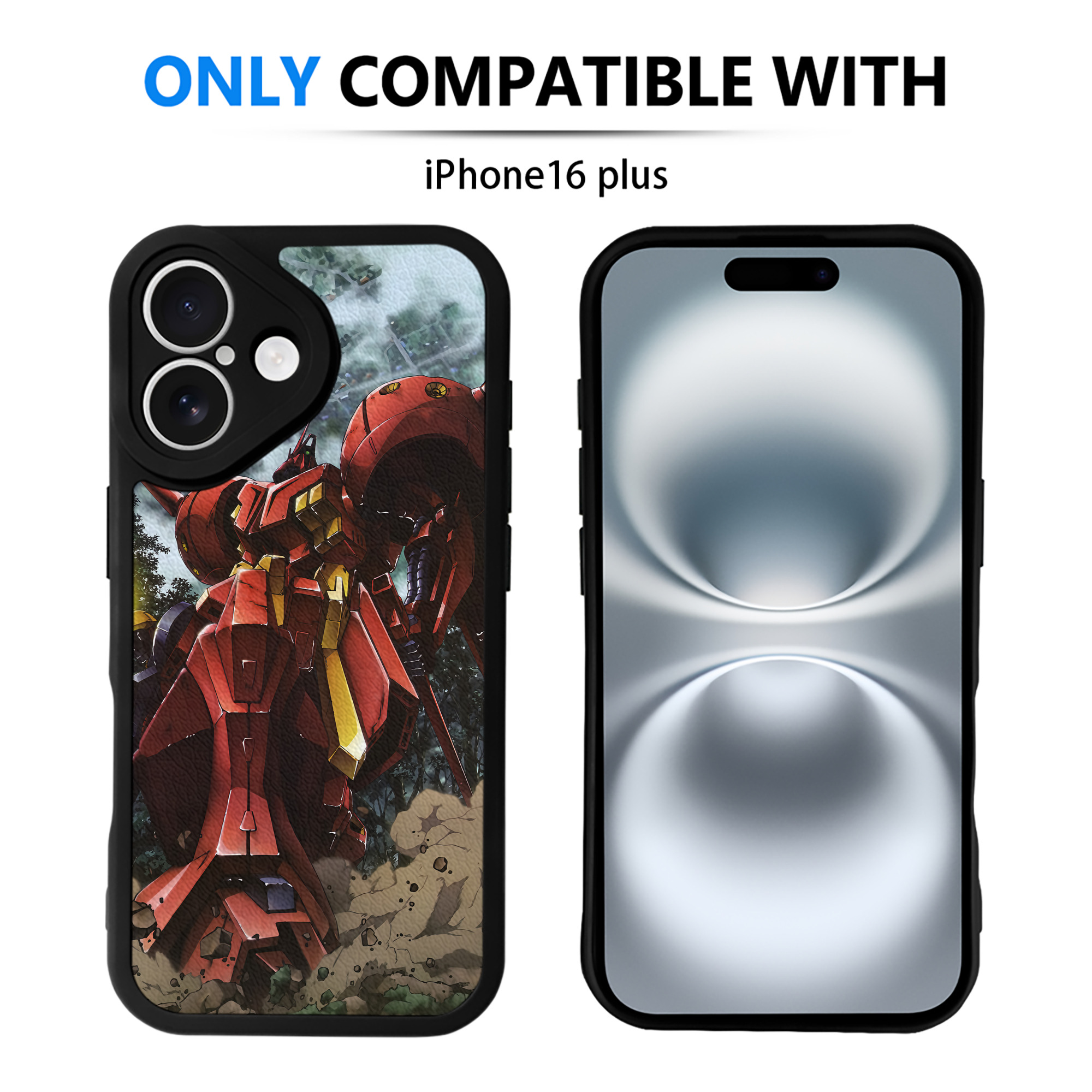 （画像用） 機動戦士ガンダム Mobile Suit Gundam 【iPhone 16シリーズ対応】シリコンスマホケース（レザー調） 材質：シリコン